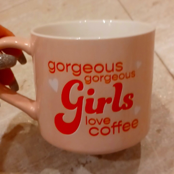 parker lane Other - Parker Lane Pink "Gorgeous Girls Love Coffee" Mug